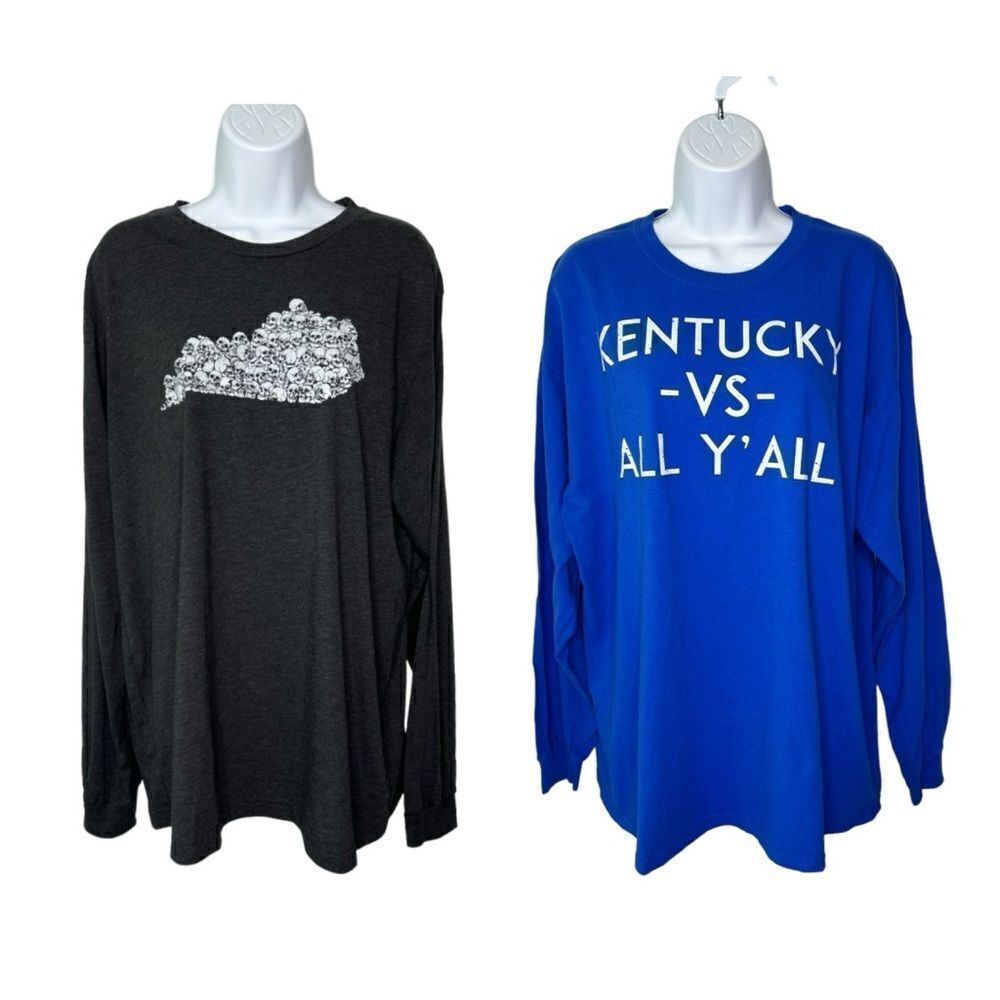 KY for KY Gildan Kentucky Womens XL Long Sleeve T-shirt Bundle of 2
